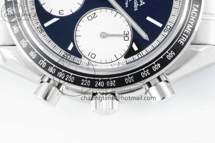 0403 Speedmaster Racing Master SS HKF Best Edition Black White Dial on SS Bracelet A Upgraded 7807